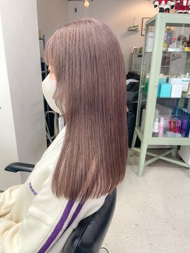 ヒビヲ(HIBIO) ダブルカラーベージュカラーハイトーンカラーケアブリーチボブ