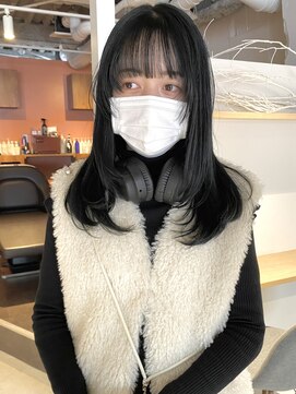 コフィー バイ メルト 吉祥寺(cofy by melt) 【中澤彩乃】顔まわりレイヤーウルフダークグレージュ前髪透明感