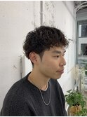 刈り上げショート×カーリーパーマ