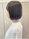ぱつっと黒髪ボブ　ストレートボブ　草加