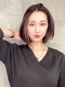 スターズ 柏(STARS) ワンレンボブ　ピンクブラウン　ショートボブ