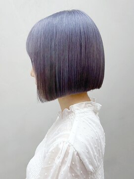 アイティーバイアルバム 藤沢店(IT by ALBUM) ネイビーボブ_ハッシュカットフルバングレッドブラウン_ba477831