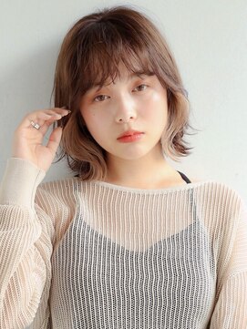 アンドレイ 表参道(andrey) デザインカラー/レイヤーカット/ウェットヘア/オリーブベージュ