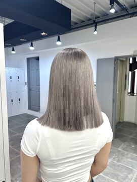 ペレ 栄店(PELE) デザインカラー/レイヤーカット/ウェットヘア/オリーブベージュ