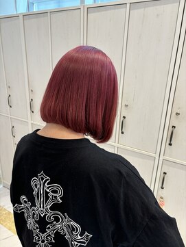 リー 梅田(Lee) ブリーチ1回/ピンクレッドカラー