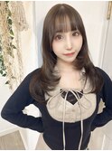 チョコレートブラウン/レイヤーカット/ハッシュカット/韓国ヘア