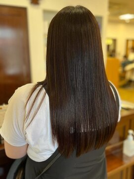 サニー美容室 髪質改善トリートメント 暗めカラー 髪質改善 グレージュ ロング
