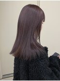 ブリーチ無しWカラーセミロング10代20代