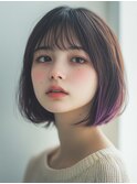 イメチェンインナーカラーボブ/髪質改善/韓国/ブリーチ/学割U24