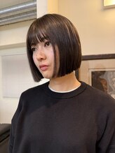 ベンジー オウン 代々木上原店(benji own) ぷつっとボブ　暗めグレージュ　イルミナカラー