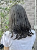 透明感たっぷりダークアッシュ暗めカラー/ミディアムヘア/横浜
