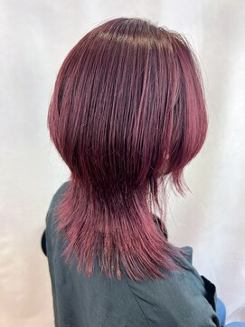 サラ ビューティ サイト 春日(SARA Beauty sight) カラー/チェリーレッド/ピンク/レッド/ウルフ/レイヤー