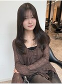 ショコラグレージュ/韓国ヘア/レイヤーカット/顔まわりカット