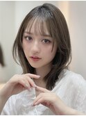 くすみベージュ/ボブ/前髪/レイヤー/髪質改善/縮毛矯正/大宮