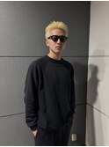 メンズブリーチカラー抜きっぱなしブロンドスパイキーショート