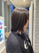 エルサフィロ ヨドヤバシ(el zafiro yodoyabashi) 顔まわりレイヤーボブ グレージュカラー