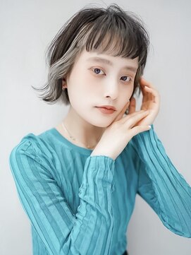 ギークス(GEEKS) 【GEEKS渋谷】オン眉ボブ/アンブレラカラー/初ブリーチ/冬カラー