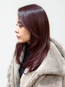 スウィープ 札幌大通(sweep) 艶ワインレッドレイヤーロング