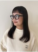【ロング】大人可愛いオン眉スタイル