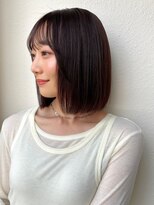 モッズヘア 上尾西口店(mod's hair)&nbsp;切りっぱなしボブ/ダークブラウン透明感似合わせカットp上尾