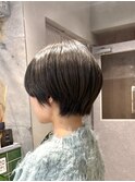★コンパクトショート!オリーブグレージュ!横浜ショートヘア