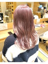 オーガニックエコ 川越(organic+eco)&nbsp;透明感◎ピンクベージュ×ハイトーンロング