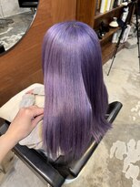 チャプター 問屋町(chapter)&nbsp;ケアブリーチブルーラベンダーカラーレイヤーカット韓国ヘア