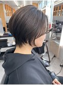 イメチェンクールショートウェットウルフカットエアリーショート