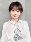 ハンサムショート/丸みショートボブ/20代30代40代50代/顔周り