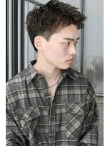 リコ ヘアアンドリラクゼーション 名駅店(LICO HAIR＆RELAXATION)&nbsp;アップバングショート　ピンパーマヘア　名古屋駅/メンズ/パーマ