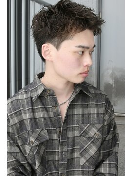 リコ ヘアアンドリラクゼーション 名駅店(LICO HAIR＆RELAXATION) アップバングショート　ピンパーマヘア　名古屋駅/メンズ/パーマ