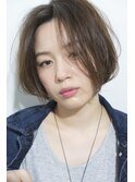 似合わせカット クールショートボブセンターパート