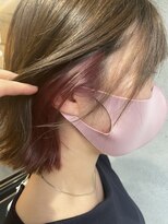 スイート ヘアデザイン(Suite HAIR DESIGN)&nbsp;外ハネボブ インナーカラー ピンク