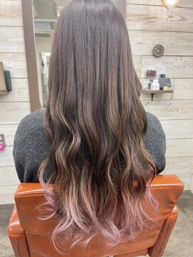 ベルクープス 天王寺店(Belle Coupes) 【BelleCoupes】岡本真由美 グラデーション ラベンダーピンク