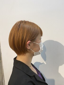 ツイギー 千舟店(TWiGGY) 丸みショート×オレンジ