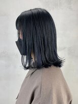 アイティーバイアルバム 下北沢店(IT by ALBUM)&nbsp;ネイビーグレー_アースカラーくびれヘアツートンカラー_ba367841