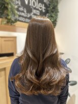 バイオレットジェム(Violet`jem)&nbsp;ベージュカラーグレージュロングレイヤーブリーチなしカラー