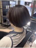白髪ぼかし脱白髪染めハイライトカラーショートヘアショートボブ