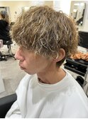 マッシュハイライトツイストスパイラルパーマニュアンスパーマ