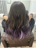 ラベンダーパープル/パープル裾カラー/グラデーションカラー