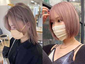 リムレスバイサンク 万代 新潟駅(LIMLESS by cinq)の写真/ブリーチカラーと相性抜群なレイヤーカット◎初めてでも挑戦しやすいレイヤーデザインで、垢抜けた印象に＊