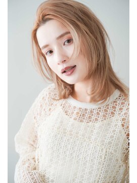 トクテ 吉祥寺(tokute) くびレイヤーエモージュ前髪モテベージュレイヤーミディ/吉祥寺