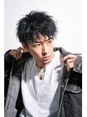 メンズ波巻きツイスパニュアンススパイラルスパイキーショート
