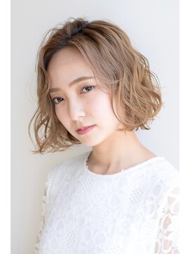 アボヘアー(Abo hair) 20代30代40代ウェーブハッシュカット無造作ミディアム