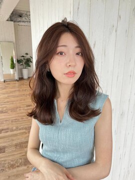 アグ ヘアー ピノ 松戸店(Agu hair pino) 《Agu hair》カジュアル外巻セミ×numberA.ベースケアミルク