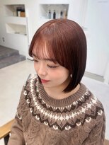 バーチ バイ クロップエス(BIRCH by crop es)&nbsp;パツッとボブ/明るめピンクブラウン