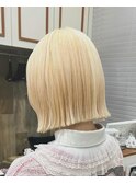 前髪ハイトーンカラーケアブリーチダブルカラー
