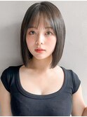 ★似合わせカット外ハネボブハイライトカラー結べるボブ愛され