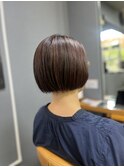 ミニボブ×ピンクアッシュハイライト