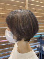 ワークス 下北沢(WORKS) 【白髪ぼかし】大人くびれショート白髪ぼかしハイライトカラー